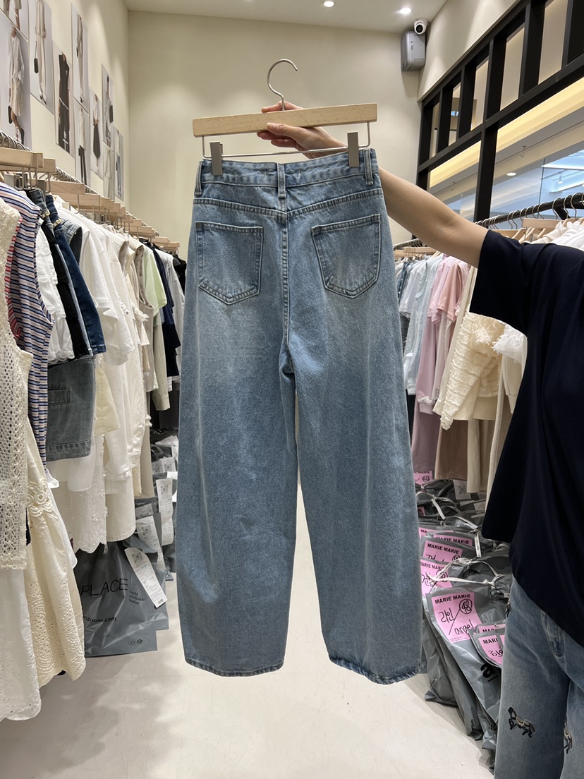 MARIE MARIE韓國東大門代購女士新款推薦人氣牛仔褲開衩MARIE MARIE牛仔褲