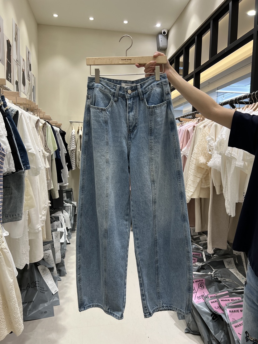 MARIE MARIE韓國東大門代購女士新款推薦人氣牛仔褲開衩MARIE MARIE牛仔褲圖色1