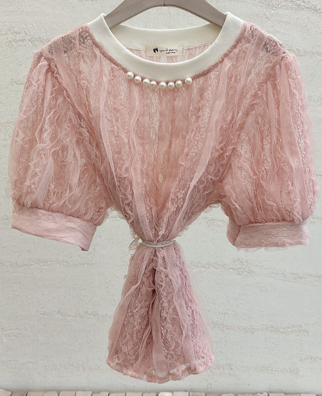 YARD韓國東大門代購女裝新品26春夏時尚熱賣職業襯衫蕾絲衫YARD襯衫/蕾絲衫圖色1