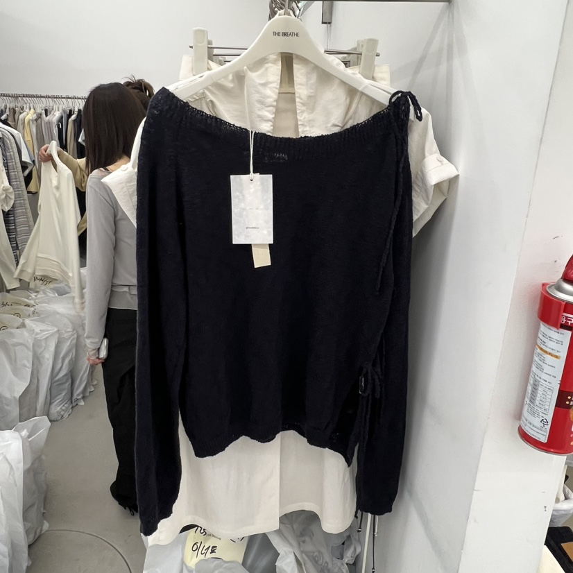 BREATHE韓國代購女士新品推薦26春夏職業針織衫不含腰帶鏤空BREATHE針織衫圖色2