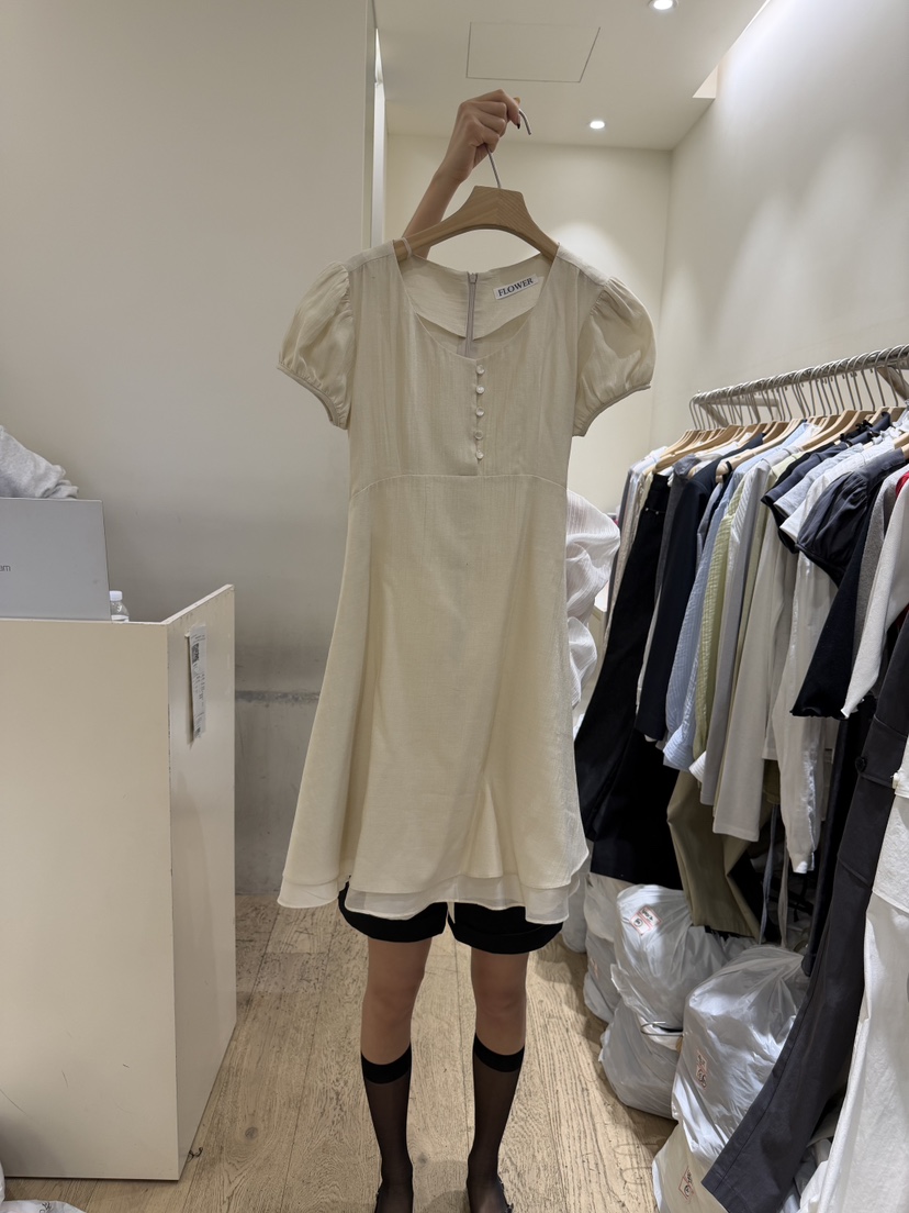 FLOWER-L韓國代購女士新款26春夏職業時尚熱賣推薦連衣裙FLOWER-L連衣裙圖色1