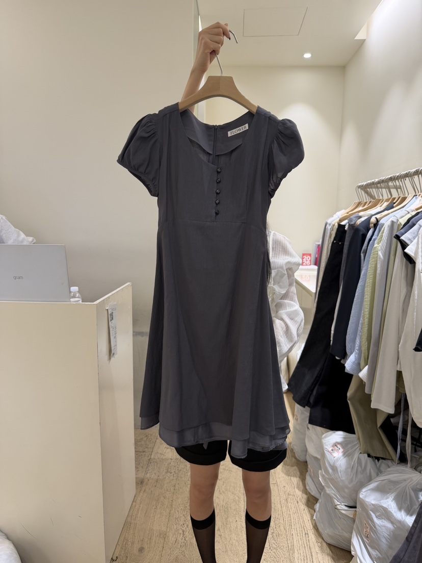 FLOWER-L韓國代購女士新款26春夏職業時尚熱賣推薦連衣裙FLOWER-L連衣裙圖色2