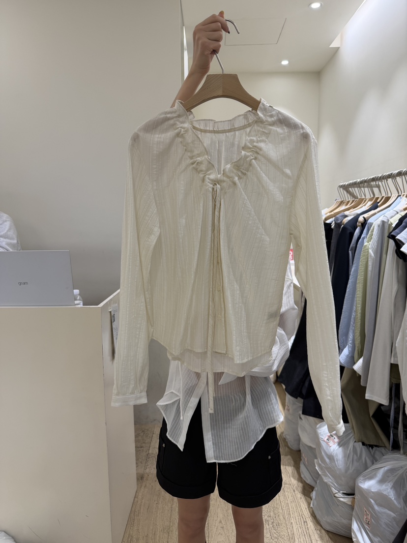 FLOWER-L韓國直郵實拍女裝新款時尚休閑職業熱賣襯衫蕾絲衫FLOWER-L襯衫/蕾絲衫圖色3