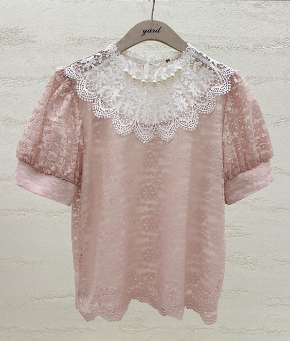 YARD韓國直郵女士新品時尚熱賣26春夏休閑推薦襯衫蕾絲衫YARD襯衫/蕾絲衫圖色2