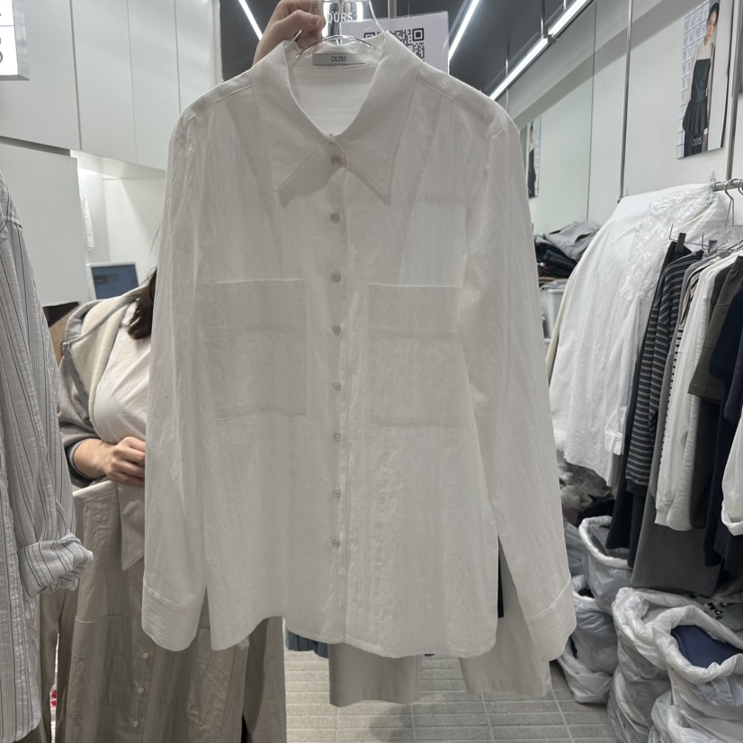 OURS韓國直郵實拍女士新款職業休閑時尚熱賣26春夏襯衫蕾絲衫OURS襯衫/蕾絲衫圖色1