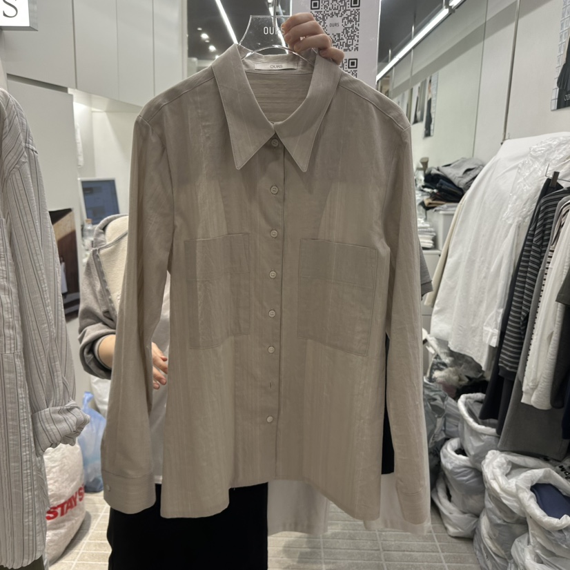 OURS韓國直郵實拍女士新款職業休閑時尚熱賣26春夏襯衫蕾絲衫OURS襯衫/蕾絲衫圖色2