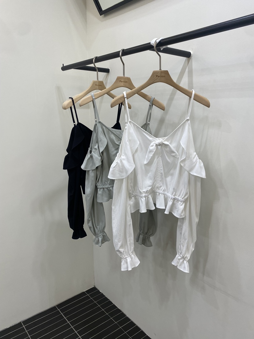 PERSON韓國直郵實拍女裝新品時尚人氣推薦26春夏襯衫蕾絲衫PERSON襯衫/蕾絲衫