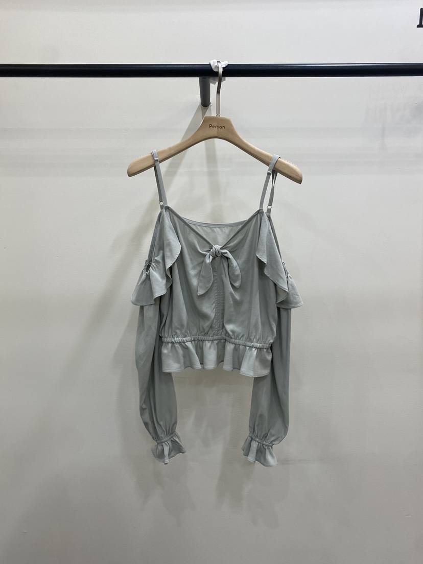 PERSON韓國直郵實拍女裝新品時尚人氣推薦26春夏襯衫蕾絲衫PERSON襯衫/蕾絲衫圖色2