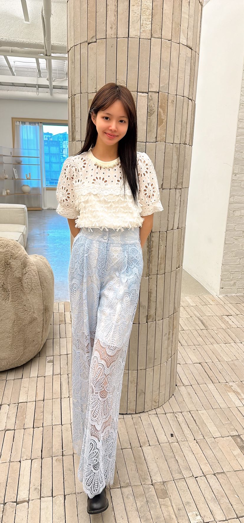 YARD韓國東大門直郵女裝新品26春夏休閑熱賣職業休閑褲蕾絲YARD休閑褲