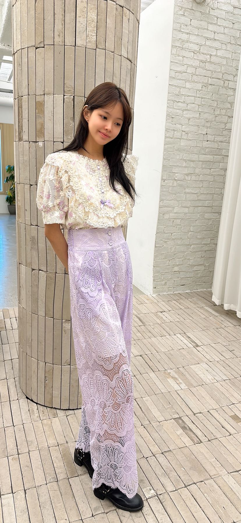 YARD韓國東大門直郵女裝新品26春夏休閑熱賣職業休閑褲蕾絲YARD休閑褲