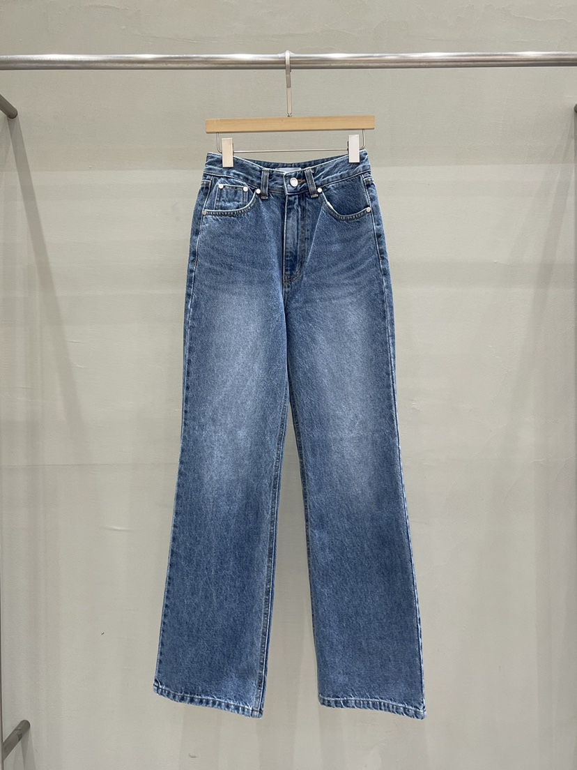 THE MUI韓國代購女裝新款時尚人氣26春夏熱賣牛仔褲喇叭THE MUI牛仔褲圖色1