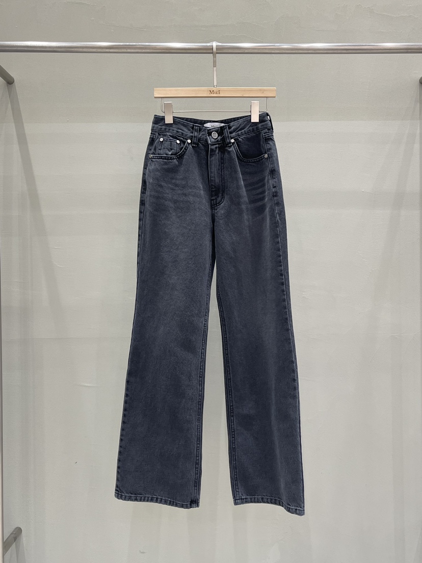 THE MUI韓國代購女裝新款時尚人氣26春夏熱賣牛仔褲喇叭THE MUI牛仔褲圖色2