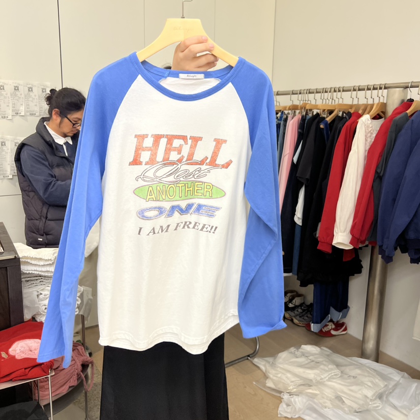 DOHWAJI韓國直郵女士新品人氣熱賣26春夏時尚職業長袖T恤DOHWAJI長袖T恤圖色1