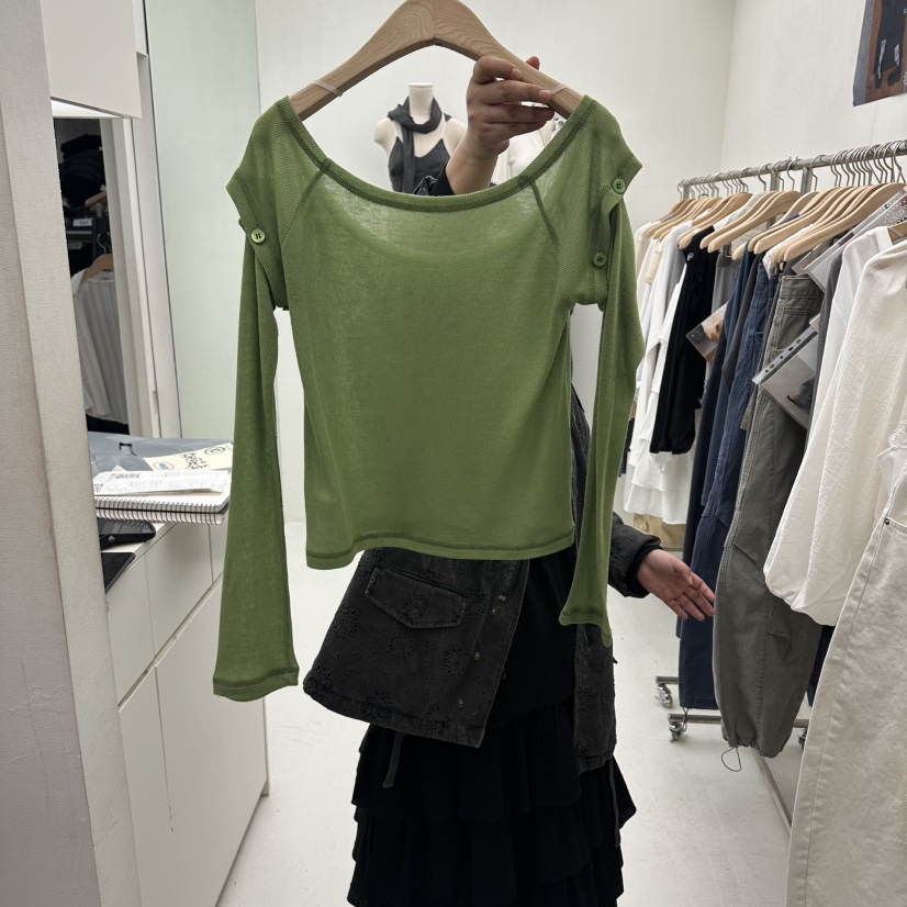 CHAV韓國東大門直郵女士新款熱賣休閑26春夏人氣職業長袖T恤CHAV長袖T恤