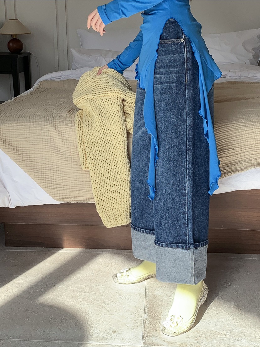 JKICHI韓國代購女士新品休閑職業推薦人氣26春夏熱賣牛仔褲JKICHI牛仔褲