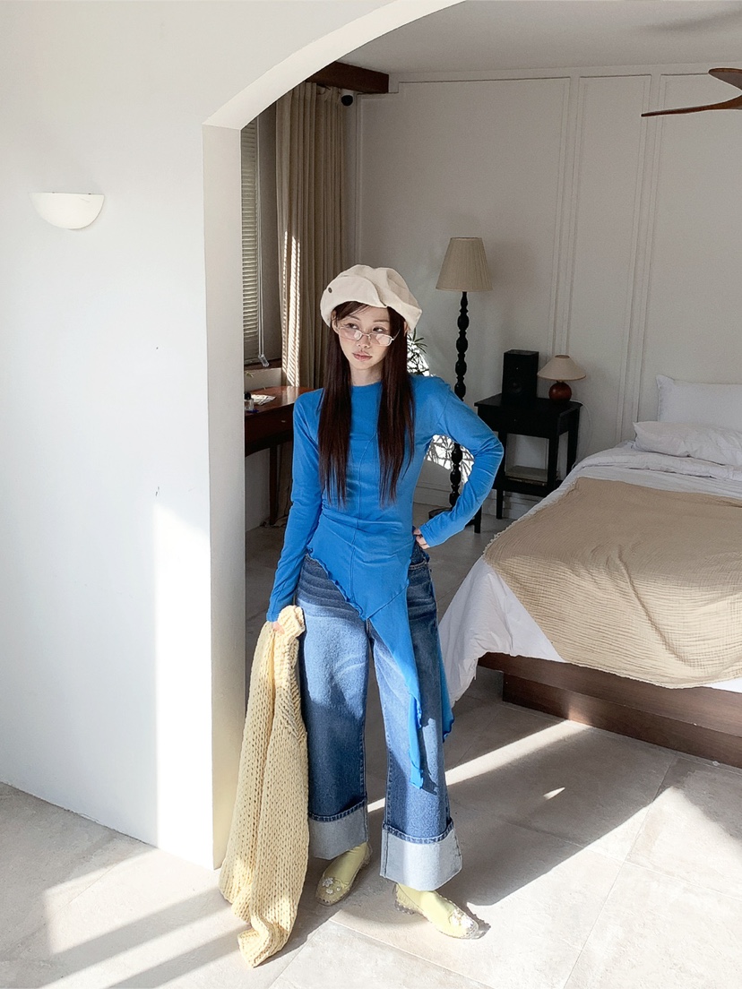 JKICHI韓國代購女士新品休閑職業推薦人氣26春夏熱賣牛仔褲JKICHI牛仔褲