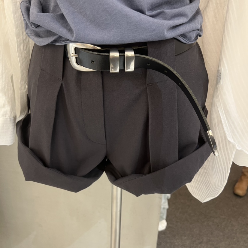 MAG韓國東大門代購女裝新款休閑熱賣短褲不含腰帶緊身褲復古MAG短褲圖色1