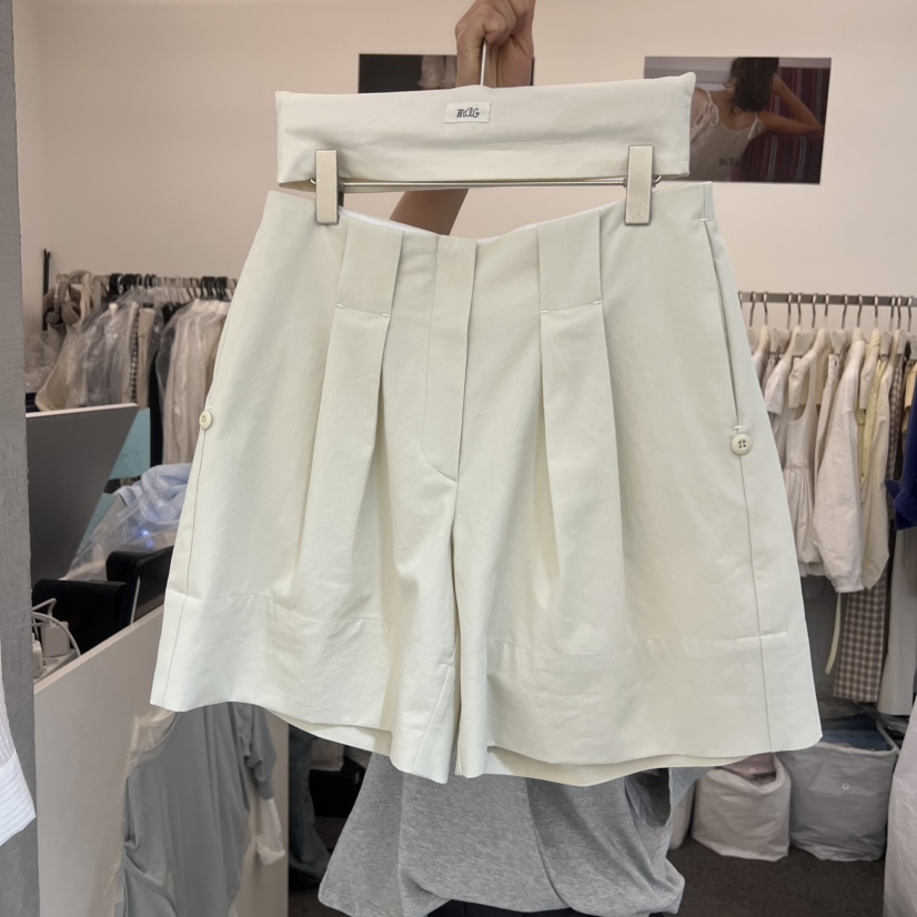 MAG韓國東大門代購女裝新款休閑熱賣短褲不含腰帶緊身褲復古MAG短褲圖色2