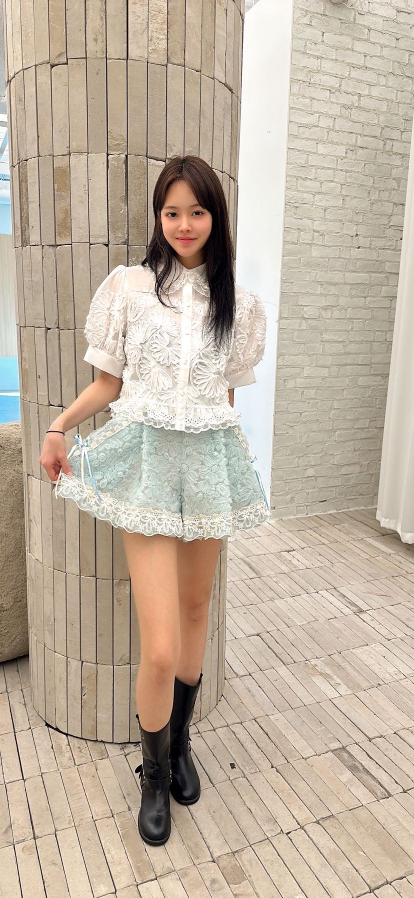 YARD韓國代購女裝新品職業休閑26春夏時尚人氣襯衫蕾絲衫YARD襯衫/蕾絲衫