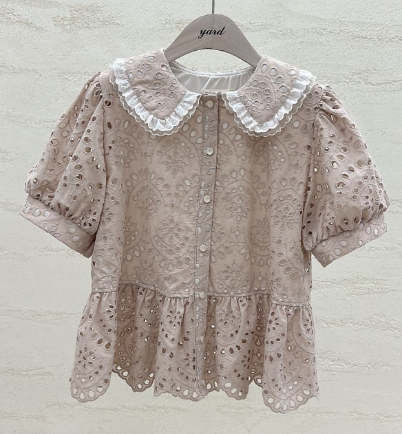 YARD韓國代購女裝新品職業休閑26春夏時尚人氣襯衫蕾絲衫YARD襯衫/蕾絲衫圖色2