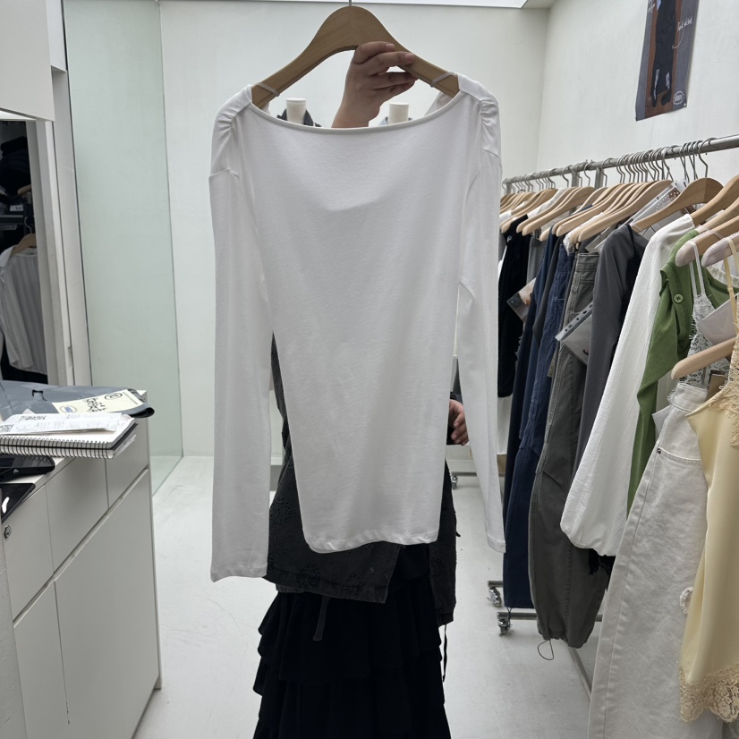 CHAV韓國東大門代購女裝新款職業推薦熱賣休閑人氣長袖T恤CHAV長袖T恤