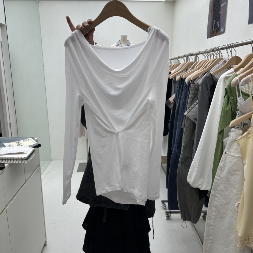 CHAV韓國東大門代購女裝新款職業推薦熱賣休閑人氣長袖T恤CHAV長袖T恤圖色1