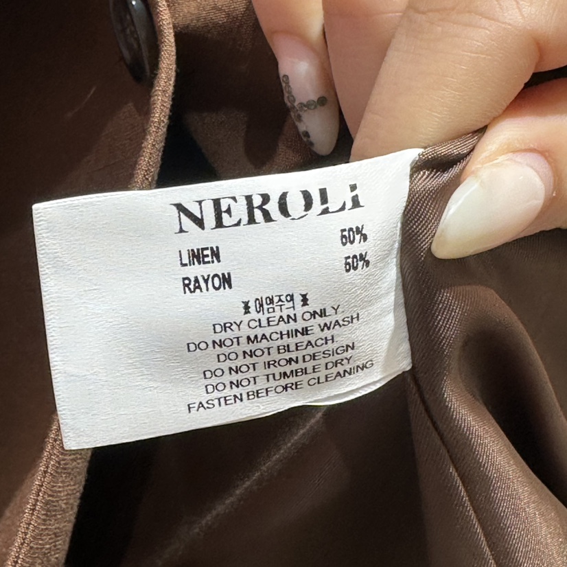 NEROLI 36韓國代購女裝新品職業人氣26春夏熱賣夾克亞麻布NEROLI 36夾克