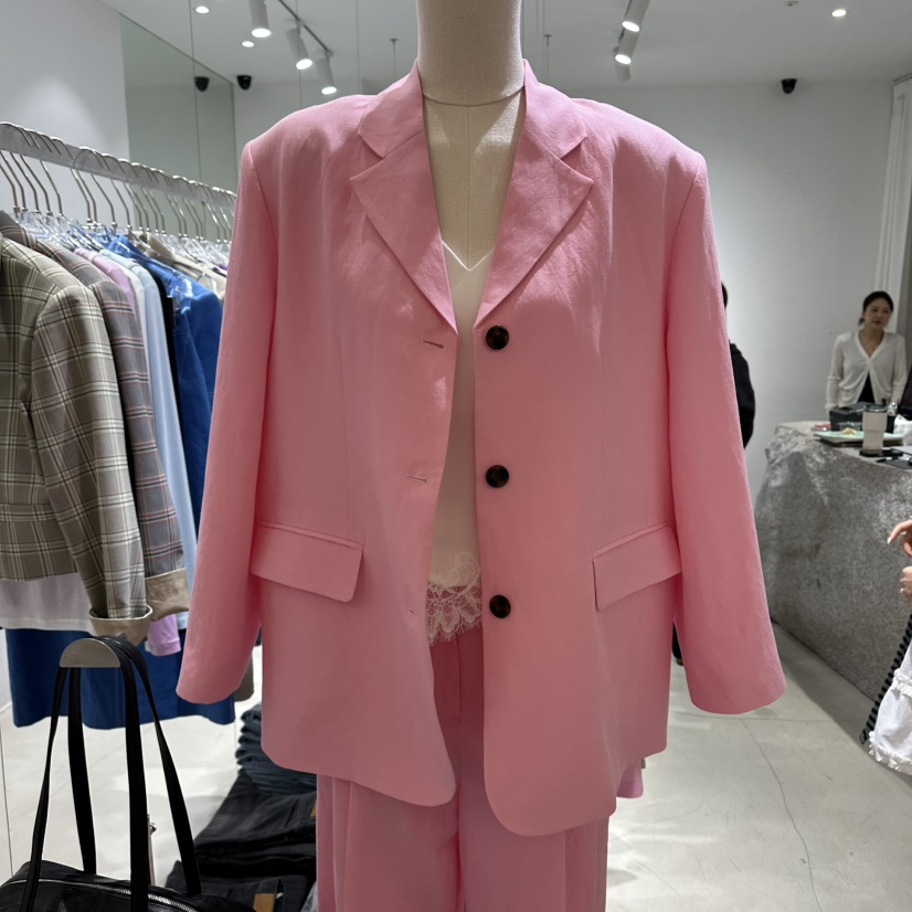 NEROLI 36韓國代購女裝新品職業人氣26春夏熱賣夾克亞麻布NEROLI 36夾克圖色1