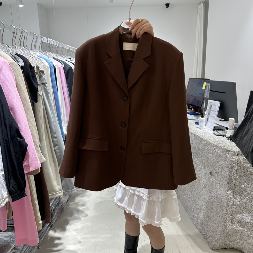 NEROLI 36韓國代購女裝新品職業人氣26春夏熱賣夾克亞麻布NEROLI 36夾克圖色3