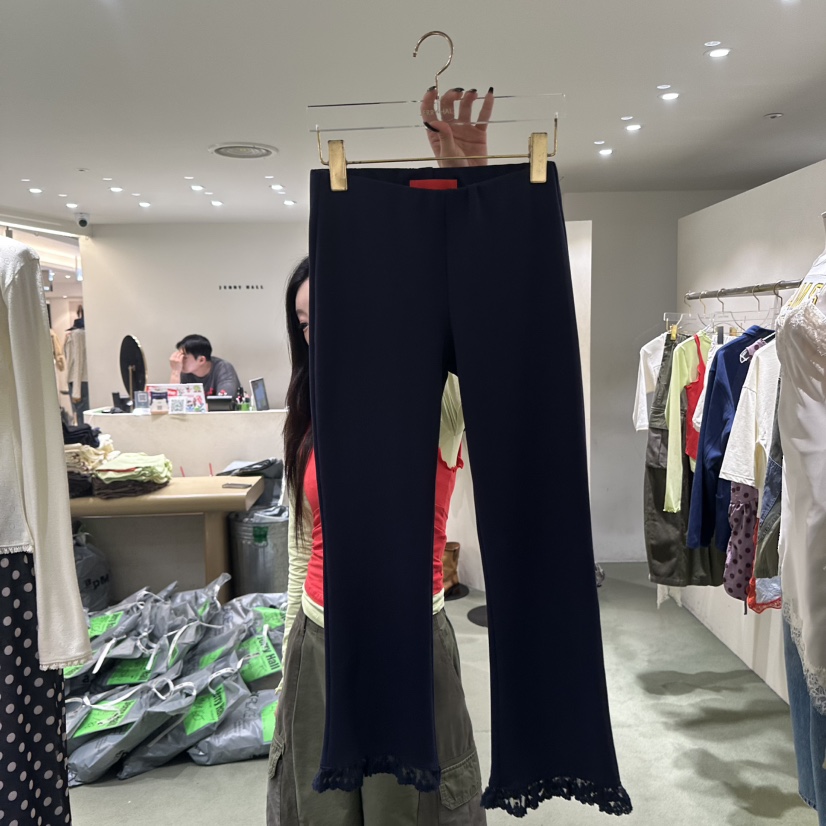 JERRY HALL-P韓國直郵女裝新品職業熱賣26春夏打底褲鯊魚褲JERRY HALL打底褲/鯊魚褲圖色2深藍色