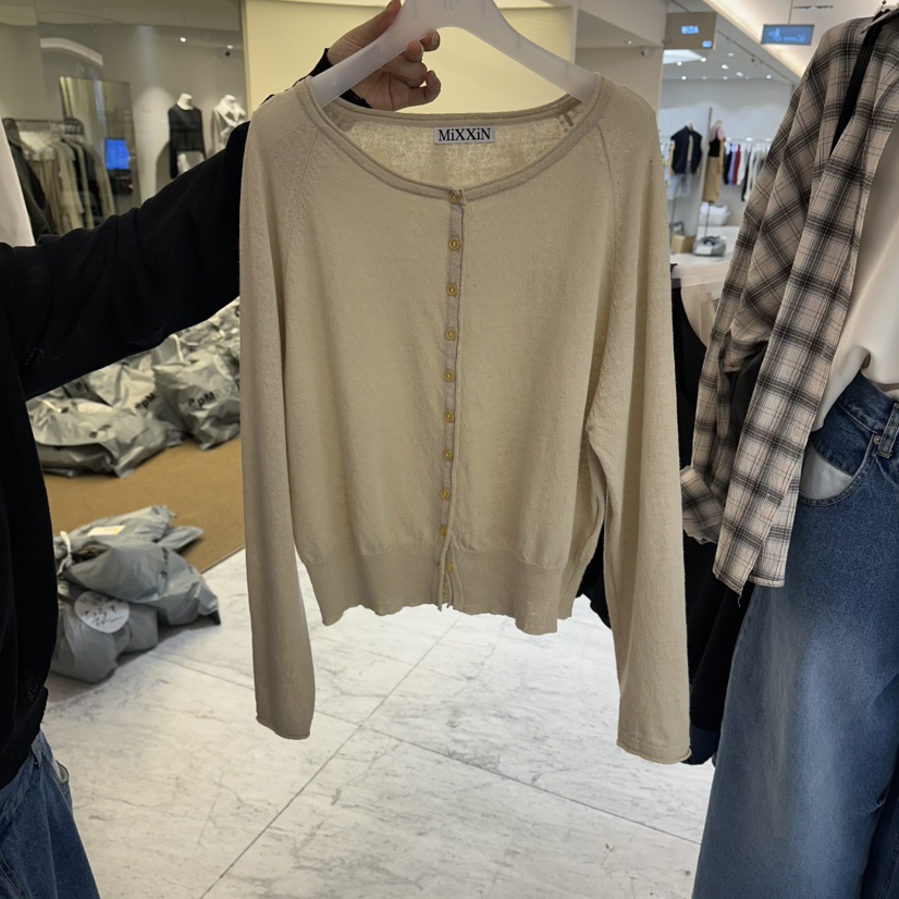 MIXXIN韓國東大門代購女士新款休閑時尚人氣針織衫亞麻布MIXXIN針織衫圖色1