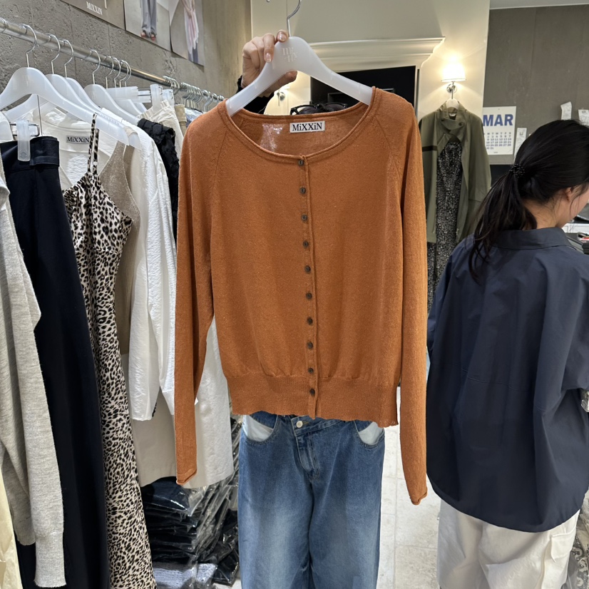 MIXXIN韓國東大門代購女士新款休閑時尚人氣針織衫亞麻布MIXXIN針織衫圖色3