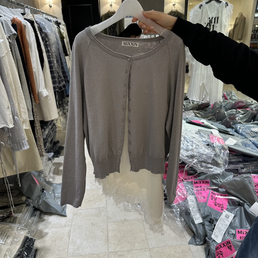 MIXXIN韓國東大門代購女士新款休閑時尚人氣針織衫亞麻布MIXXIN針織衫圖色4