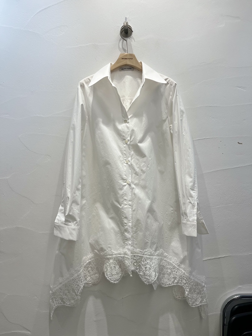 BROWN PAPER-S韓國直郵實拍女裝新品休閑襯衫蕾絲衫蕾絲BROWN PAPER-S襯衫/蕾絲衫圖色1