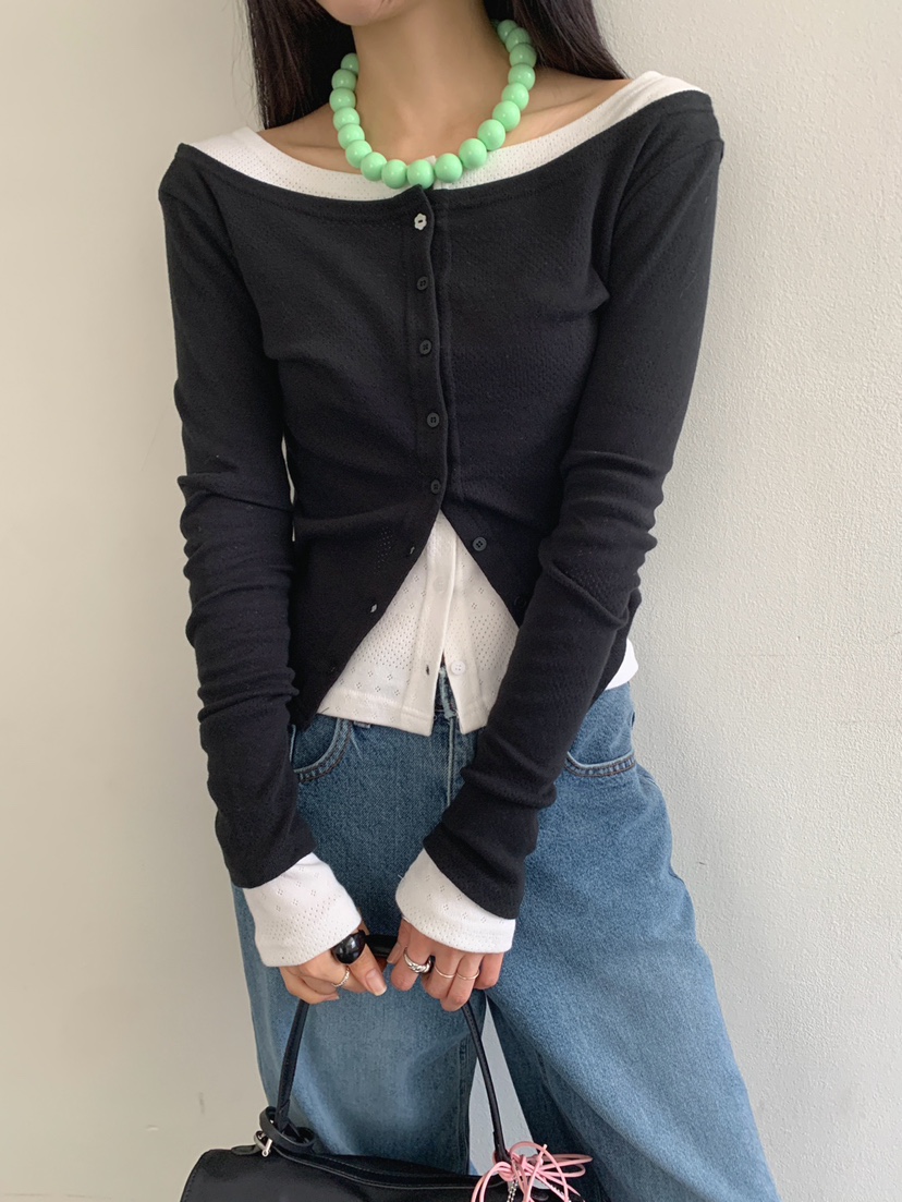 JKICHI韓國直郵女士新款休閑推薦時尚職業針織衫不含內搭JKICHI針織衫