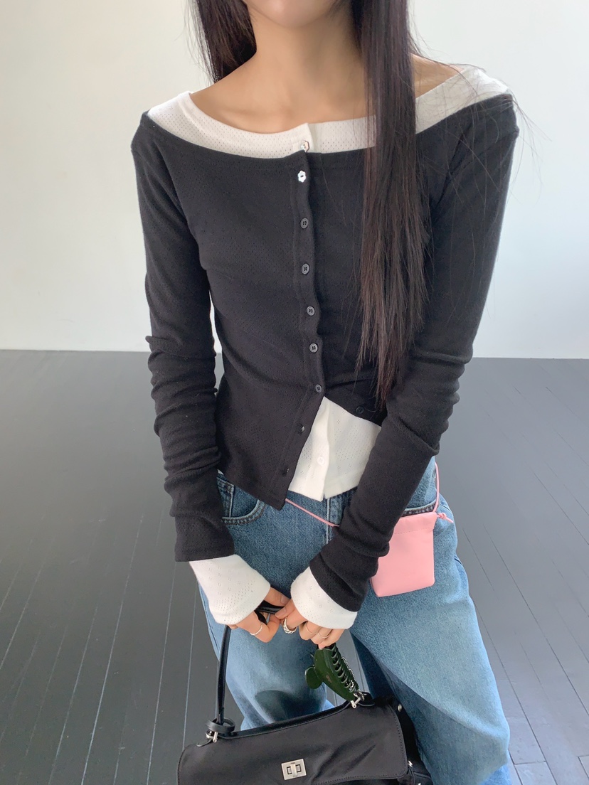 JKICHI韓國直郵女士新款休閑推薦時尚職業針織衫不含內搭JKICHI針織衫圖色3