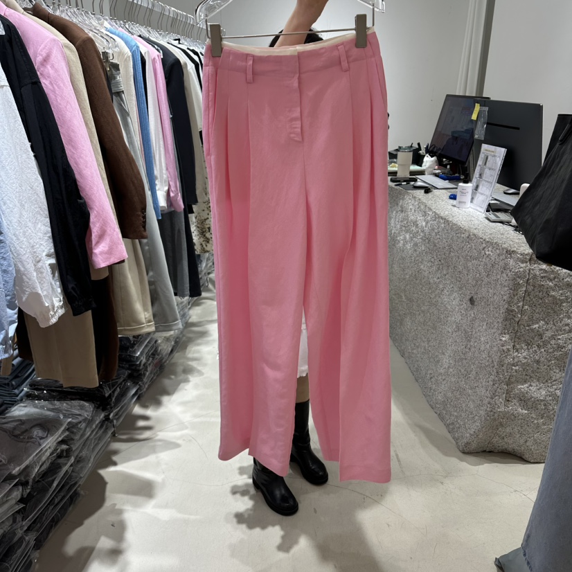 NEROLI 36韓國直郵女士新品熱賣時尚人氣職業休閑褲亞麻布NEROLI 36休閑褲圖色1