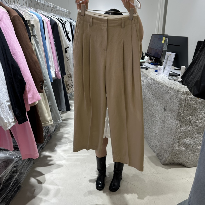 NEROLI 36韓國直郵女士新品熱賣時尚人氣職業休閑褲亞麻布NEROLI 36休閑褲圖色2