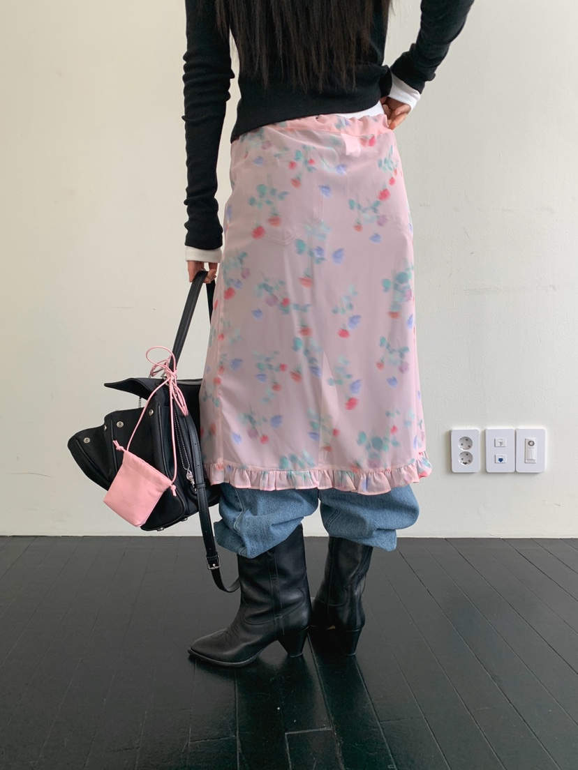 JKICHI韓國直郵女裝新款熱賣人氣26春夏職業推薦休閑長裙JKICHI長裙