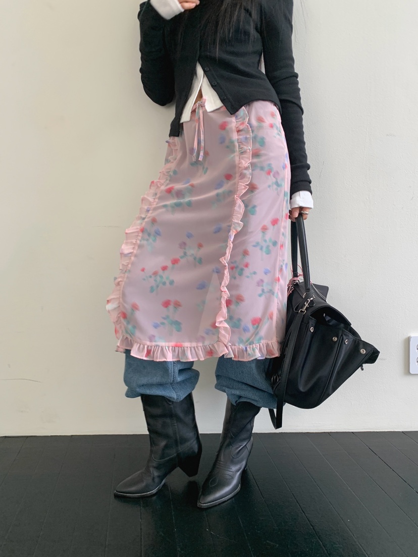 JKICHI韓國直郵女裝新款熱賣人氣26春夏職業推薦休閑長裙JKICHI長裙