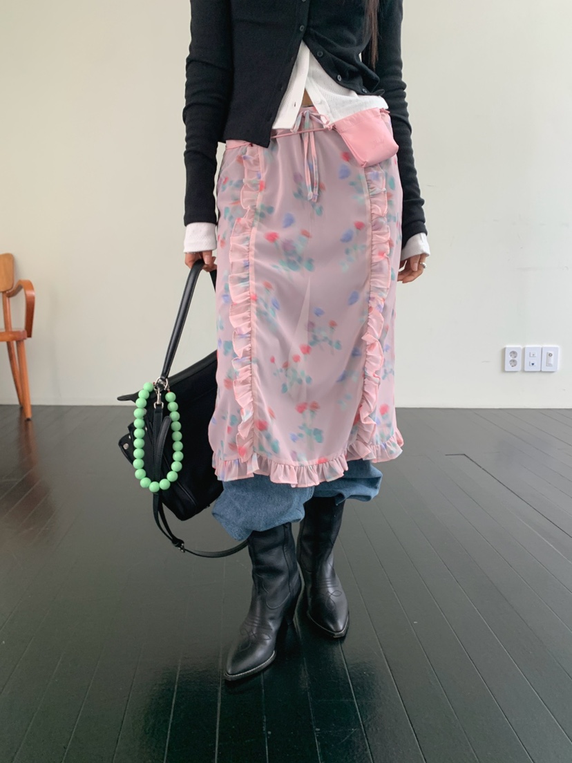 JKICHI韓國直郵女裝新款熱賣人氣26春夏職業推薦休閑長裙JKICHI長裙