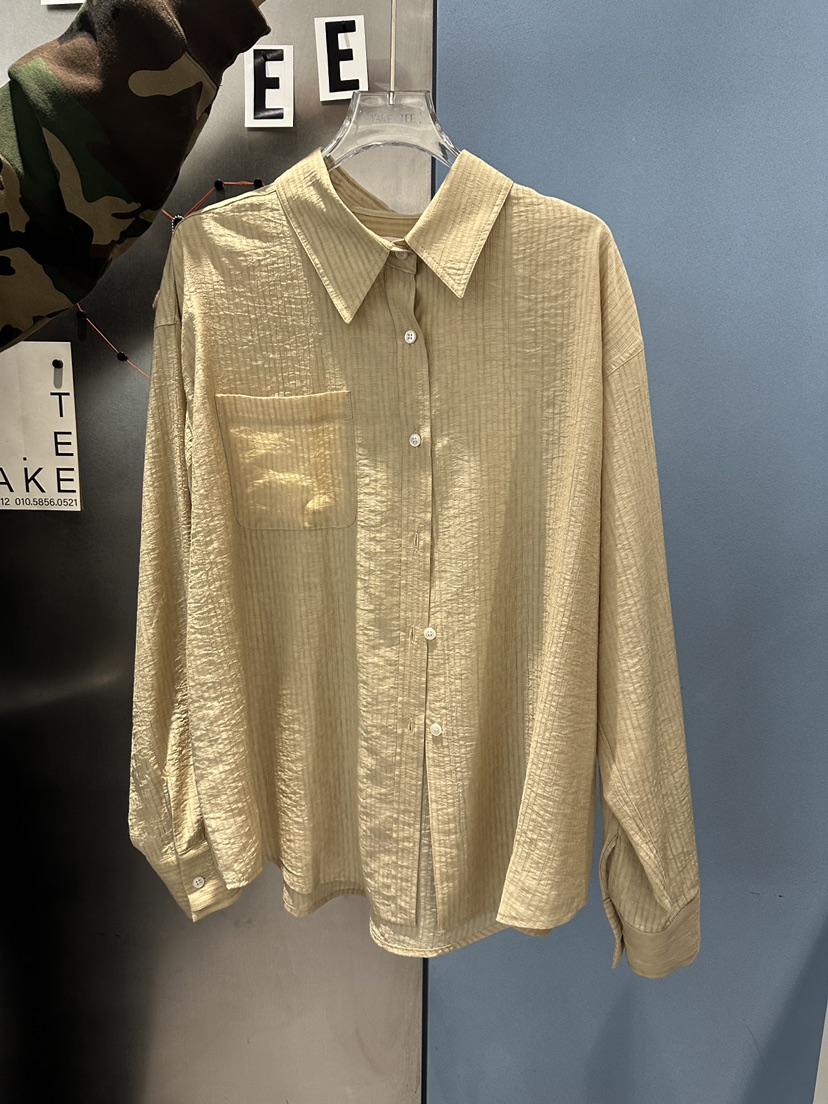 TAKE TEE韓國代購女士新款人氣26春夏職業襯衫蕾絲衫褶皺TAKE TEE襯衫/蕾絲衫圖色1