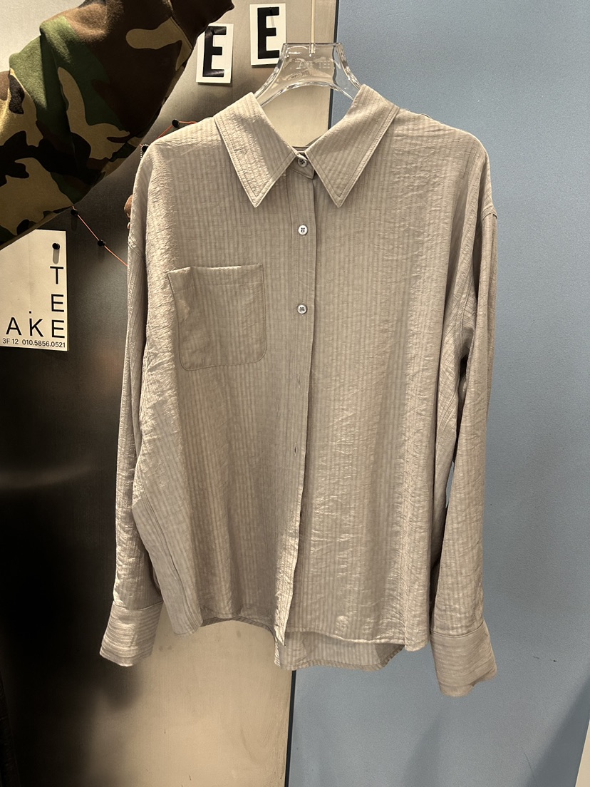 TAKE TEE韓國代購女士新款人氣26春夏職業襯衫蕾絲衫褶皺TAKE TEE襯衫/蕾絲衫圖色2