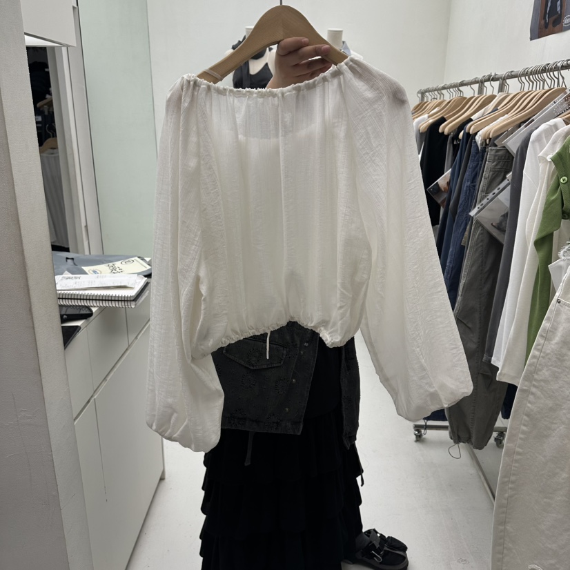 CHAV韓國直郵實拍女士新品時尚職業休閑推薦人氣襯衫蕾絲衫CHAV襯衫/蕾絲衫