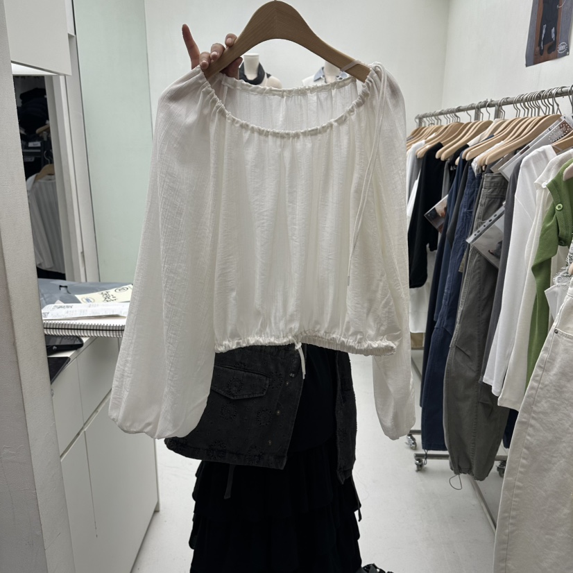 CHAV韓國直郵實拍女士新品時尚職業休閑推薦人氣襯衫蕾絲衫CHAV襯衫/蕾絲衫圖色1