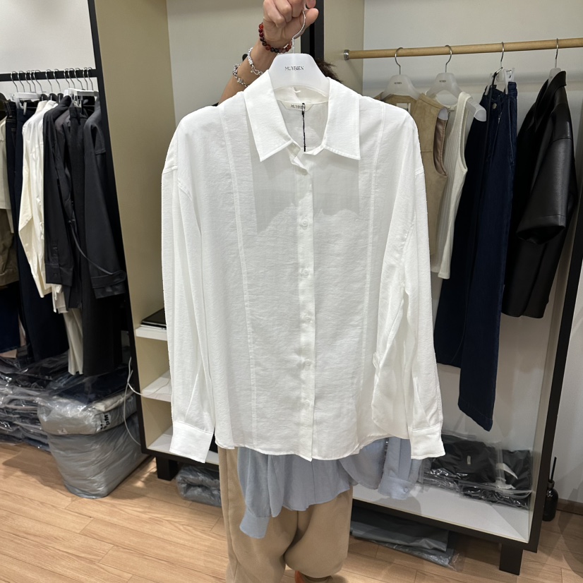 MUYBIEN韓國直郵女士新品時尚休閑職業熱賣人氣襯衫蕾絲衫MUYBIEN襯衫/蕾絲衫圖色1