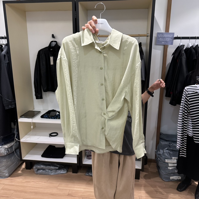 MUYBIEN韓國直郵女士新品時尚休閑職業熱賣人氣襯衫蕾絲衫MUYBIEN襯衫/蕾絲衫圖色2