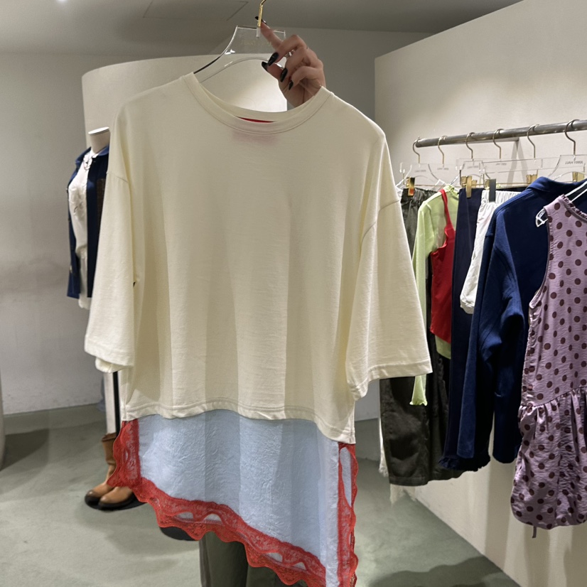 JERRY HALL-P韓國東大門直郵女士新品職業26春夏T恤假兩件JERRY HALLT恤圖色1