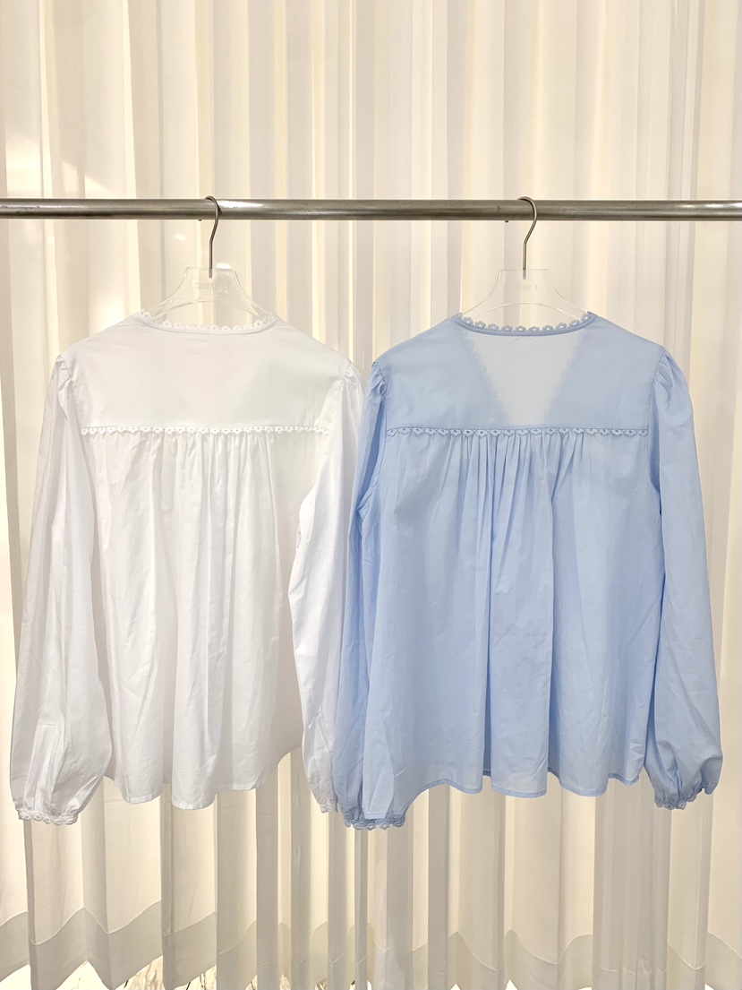 FABRIC韓國直郵女士新品職業推薦熱賣時尚休閑襯衫蕾絲衫FABRIC襯衫/蕾絲衫