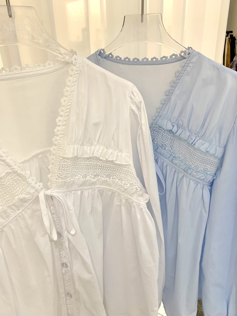 FABRIC韓國直郵女士新品職業推薦熱賣時尚休閑襯衫蕾絲衫FABRIC襯衫/蕾絲衫